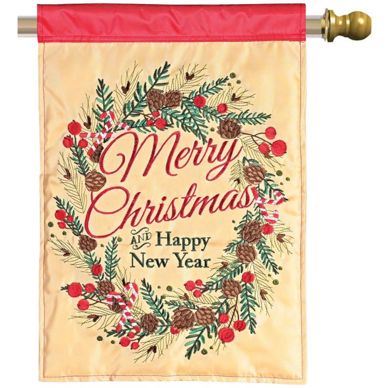 Merry Christmas & New Year House Flag